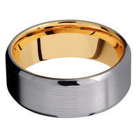 Tantalum + Satin , Polish Finish + 14K Yellow Gold