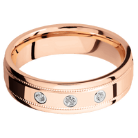 14K Rose Gold + Polish , Polish Finish