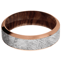 18K Rose Gold + Polish , Satin Finish + Sequoia