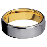 Tantalum + Anglesatin , Polish Finish + 18K Yellow Gold