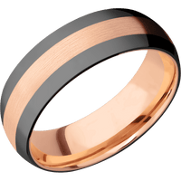 14K Rose Gold + Satin Finish