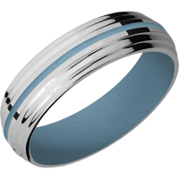 Titanium + Polish , Polish Finish + Polar Blue
