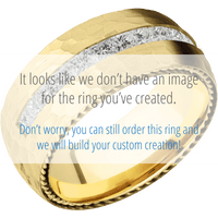 14K Yellow Gold + Hammer Finish