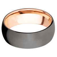 Tantalum Noir + Bead Finish + 14K Rose Gold