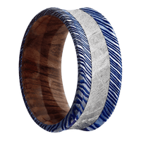 Titanium Damascus + Satinetched , Satinetched Finish + Sequoia