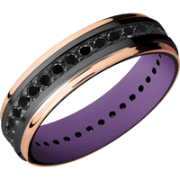 Zirconium + Bead , Polish Finish + Wild Purple