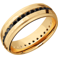 10K Yellow Gold + Hammer , Polish Finish
