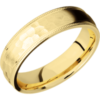10K Yellow Gold + Hammer Finish