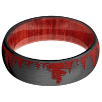 Zirconium + Satin Finish + Red Heart