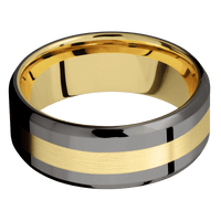 Tantalum Noir + Polish , Polish Finish + 18K Yellow Gold