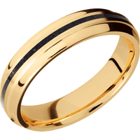 14K Yellow Gold + Satin , Polish Finish
