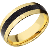 10K Yellow Gold + Hammer Finish