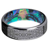 Tantalum + Polish , Polish Finish + Abalone