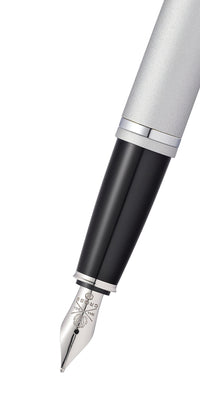 Calais™ Satin Chrome Stainless Steel Fine Nib Fountain Pen