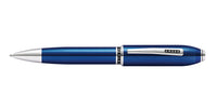 Peerless™ Translucent Quartz Blue Engraved Lacquer with Platinum Plated Appointments Ballpoint Pen