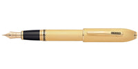 Peerless™ 23KT Heavy Gold Plate with Gold Plated Appointments, Swarovski Crystal and 18KT Gold Fine Nib Fountain Pen