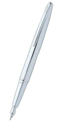 ATX® Pure Chrome Stainless Steel Fine Nib Fountain Pen