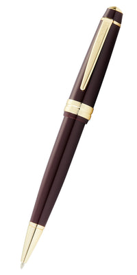 Bailey Light™ Polished Burgundy Resin and Gold Tone Ballpoint Pen