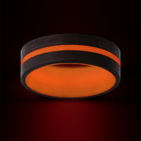 Carbon Fiber and Orange Glow Ring Custom Made