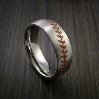 Cobalt Chrome Baseball Ring with Satin Finish