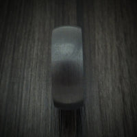 Black Titanium Ring with Damascus Steel Sleeve