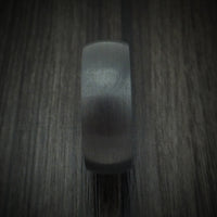 Black Zirconium Ring with Damascus Steel Sleeve