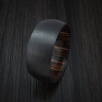 Black Titanium and Ziriciote Hardwood Sleeve Ring Custom Made
