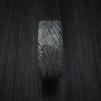 Damascus Steel Hammered Celtic Knot Ring Infinity Design with Anodized Sleeve Wedding Band