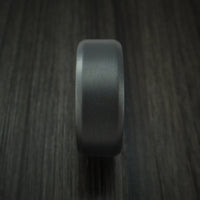 Black Titanium and Red Heart Wood Hard Wood Sleeve Ring Custom Made