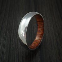 Titanium Ring with Hardwood Sleeve Custom Made Band