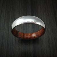 Titanium Ring with Hardwood Sleeve Custom Made Band