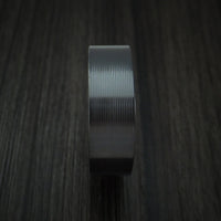 Black Titanium and Walnut Hard Wood Sleeve Men's Ring Custom Made