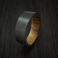 Black Zirconium and Hardwood Sleeve Ring Custom Made