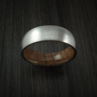 Titanium Ring with Hardwood Sleeve Custom Made Band
