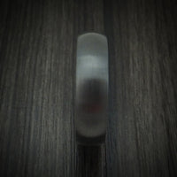 Black Zirconium Ring With 14k Rose Gold Sleeve Custom Made Band