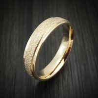 14K Gold Stipple Finish Band Custom Made Ring