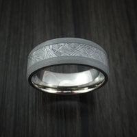Gibeon Meteorite in Titanium Wedding Band