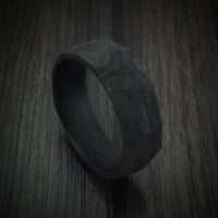 Solid Forged Carbon Fiber Faceted Ring