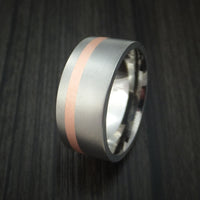 Titanium Ring Classic Copper Inlay Wedding Band Any Size and Finish