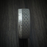 Titanium Celtic Ring with Gibeon Meteorite Custom Made Band