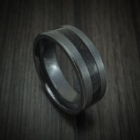 Black Titanium and Dino Bone Men's Ring Custom Made