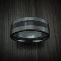 Black Titanium and Dino Bone Men's Ring Custom Made
