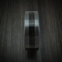 Black Titanium and Dino Bone Men's Ring Custom Made