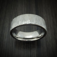 Titanium Tree Bark Finish Men's Ring Custom Made