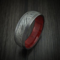Tantalum and Meteorite Ring with Hardwood Sleeve Custom Made