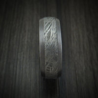 Tantalum and Meteorite Ring with Hardwood Sleeve Custom Made