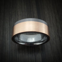 Tantalum and 14K Gold Ring Custom Made Band