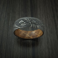 Damascus Steel Celtic Knot Ring Infinity Design with Hardwood Sleeve