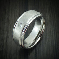 Cobalt Chrome and Diamond Men's Ring Custom Made Band