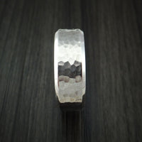 Cobalt Chrome Hammer Finish Wedding Band Engagement Ring Made to Any Size